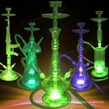 Wholesale new designed al fakher LED clear all glass hookah,shisha,nargile,water pipe glass smoking online,GH367